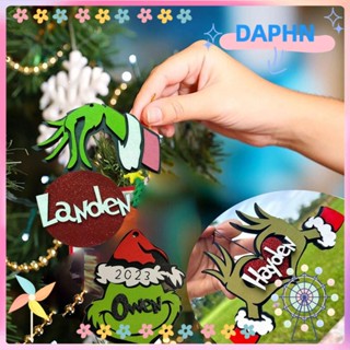 Daphs จี้ป้ายแท็กไม้ รูปต้นคริสต์มาส DIY สําหรับแขวนตกแต่ง