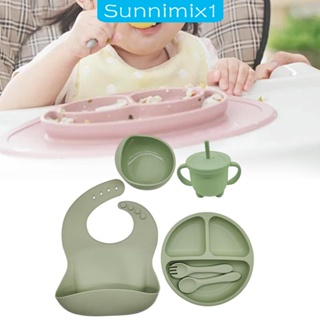 [Sunnimix1] ชุดช้อนส้อมซิลิโคน พร้อมส้อม 6 ชิ้น สําหรับเด็กเล็ก