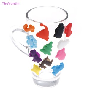 Thevantin ถ้วยดูดซิลิโคน สําหรับตกแต่งปาร์ตี้คริสต์มาส 12 ชิ้น