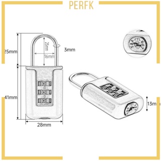 [Perfk] อุปกรณ์ล็อคกระเป๋าเดินทาง แบบใส่รหัสผ่าน 3 หลัก ทนทาน สําหรับเดินทาง กลางแจ้ง