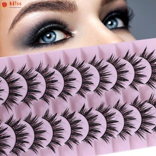 Blliss ขนตาปลอม แบบหนาม รูปการ์ตูนแมว สําหรับแต่งหน้า 10 คู่