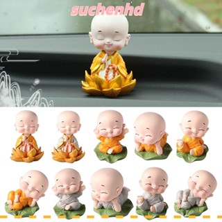 Suchenhd พระน้อยสี่พระ ตกแต่งบ้าน เรซิน เซน มือใหม่ รวมกัน ภายในรถ แดชบอร์ด เครื่องประดับ