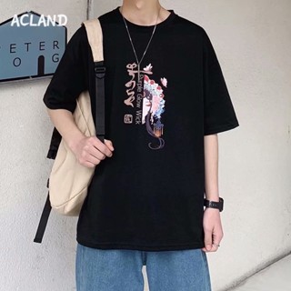 Acland เสื้อยืดผู้ชาย ผู้ชายเสื้อเชิ้ต เสื้อยืด ผ้านุ่ม ใส่สบาย ไม่หด ไม่ต้องรีด 36Z230907