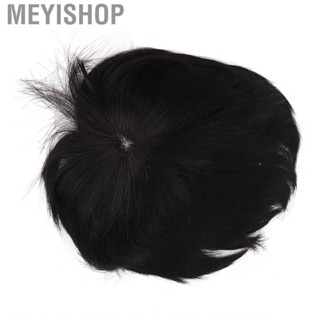 Meyishop Hair Replacement System Toupee  Men Piece Versatile Lifelike High Temperature Fiber for Daily Party