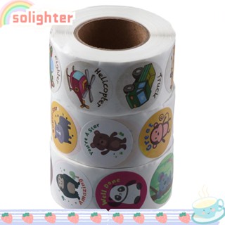 SOLIGHTER สติกเกอร์ ลายการ์ตูนน่ารัก สําหรับเด็ก คุณครู 1500 ชิ้น