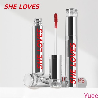 Sheloves Small Silver Tube Matte Liquid ลิปสติกยอดนิยม 5 สีติดทนนานกันน้ำ Non-stick Cup yuee