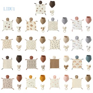 Lidu1 Baby Lovey Comforter + ผ้ากันเปื้อน ผ้ากันเปื้อน + ชุดยางกัด สําหรับเด็ก