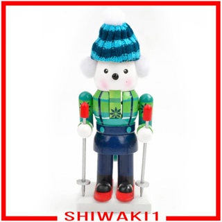 [Shiwaki1] พร็อพแครกเกอร์ไม้ รูปสัตว์ ขนาด 18 ซม. สําหรับตกแต่งบ้าน 4 ชิ้น