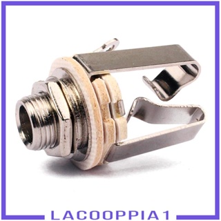 [Lacooppia1] แจ็คสเตอริโอ นิกเกิล 1/4 นิ้ว 6.35 มม. สําหรับกีตาร์ไฟฟ้า 6 ชิ้น