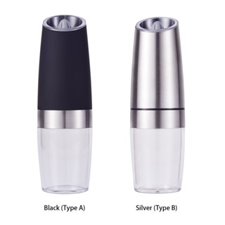 2pcs Professional Battery Powered Multifunctional Stainless Steel Adjustable Coarseness Electric Salt Pepper Grinder