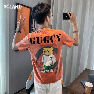 Acland เสื้อยืดผู้ชาย ผู้ชายเสื้อเชิ้ต เสื้อยืด ผ้านุ่ม ใส่สบาย ไม่หด ไม่ต้องรีด MTX2390KKJ 36Z230909