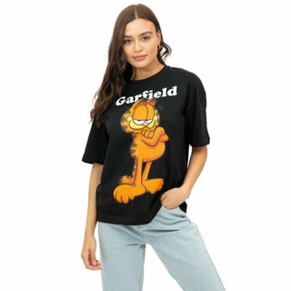 เสื้อยืด ลาย Garfield Smug สําหรับผู้หญิง