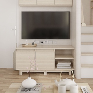 [กทม. 3-5 วัน ส่ง] SB Design Square ไซด์บอร์ด รุ่น Hakone สีไม้อ่อน (120x55x56 ซม.) แบรนด์ KONCEPT FURNITURE