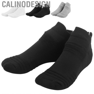 Calinodesign Men Basketball Sport Socks Perspiration Breathable Tube Thick Towel Bottom