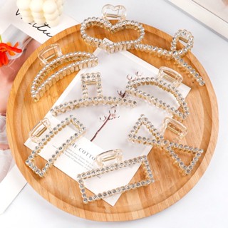 Hot Sale# Yiwu small commodity stall headdress hair accessories for girls large back-head hair clip fashion rhinestone shark clip 8cc