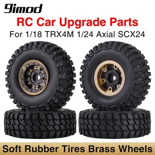 9imod ดุมล้อยาง โลหะ สําหรับรถไต่หินบังคับ 1/18 TRX4M 1/24 SCX24 Wltoys XK 2428 4 ชิ้น