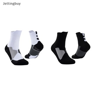 [Jettingbuy] ถุงเท้าบาสเก็ตบอล หนา กันลื่น ความยาวปานกลาง แบบมืออาชีพ สินค้าใหม่