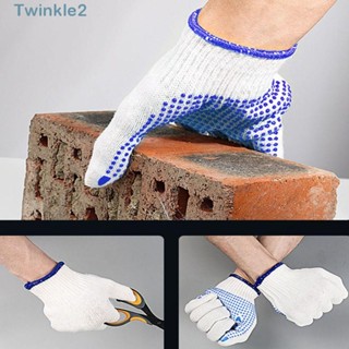 Twinkle ถุงมือ PVC สีขาว และสีฟ้า สําหรับซ่อมแซม 1 2 3 4 5 คู่