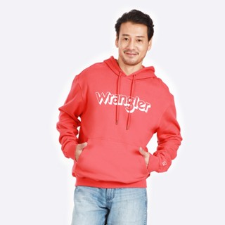 WRANGLER เสื้อคลุมฮู้ดดี้ผู้ชาย รุ่น WR S123MHODN13 สีแดง แรงเลอร์ เสื้อฮู้ดดี้ เสื้อฮู้ดดี้ผู้ชาย