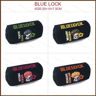 Ns2 BLUE LOCK กระเป๋าดินสอ ผ้าแคนวาส มีซิปคู่ ความจุขนาดใหญ่ สําหรับใส่เครื่องเขียน SN2