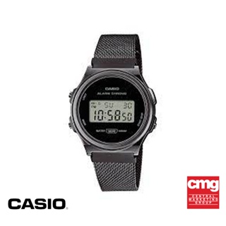 CASIO นาฬิกาข้อมือ CASIO รุ่น A171WEMB-1ADF วัสดุสเตนเลสสตีล สีดำ