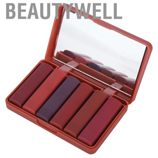 Beautywell 6 Colors Set Mattee Lipstick Long lasting Natural Rose Fragrance Lip Cosmetic