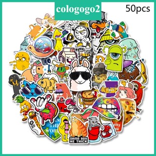 Cologogo2 สติกเกอร์ไวนิล ลายการ์ตูนคริสต์มาส DIY สําหรับผู้ใหญ่ เด็ก 50 ชิ้น