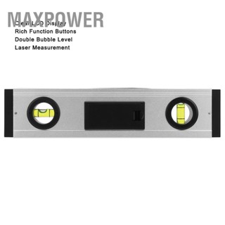 Maxpower เลเซอร์สีแดงแม่เหล็กระดับไม้บรรทัดดิจิตอล LCD ไม้โปรแทรกเตอร์ Inclinometer ระดับจิตวิญญาณ