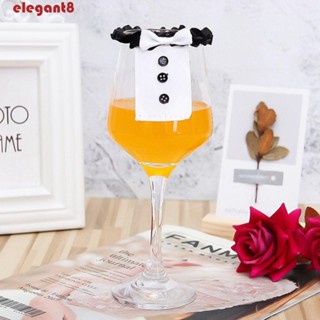 Elegant ผ้าคลุมแก้วไวน์ 2 ชิ้น สําหรับคู่แต่งงาน