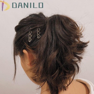 Danilo กิ๊บติดผม โลหะผสม รูปหัวใจ สไตล์เกาหลี สําหรับผู้หญิง