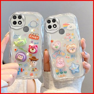 เคสโทรศัพท์มือถือแบบนิ่ม tpu ใส ลายก้อนเมฆ หมีน้อย พร้อมตุ๊กตาหมี สําหรับ OPPO A15 A15S A15 TY