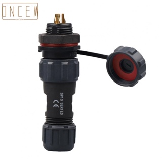 【ONCEMOREAGAIN】SP13 3-Hole Rear Nut Waterproof Aviation Cable Connector Plug Socket Bulkhead