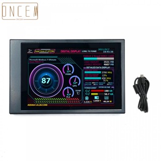 【ONCEMOREAGAIN】Portable USB Mini Screen for PC Temperature Monitoring with IPS Display