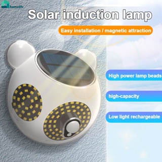 124LED Solar Sensor Light Outdoor Waterproof PIR Motion Sensor โคมไฟติดผนังรองรับการติดตั้งแม่เหล็ก Home home home