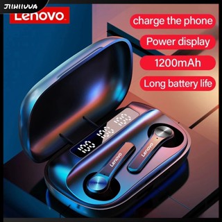 Jl- Lenovo หูฟังไร้สาย Qt81 บลูทูธ 5.1 หูฟังกันน้ํา ปุ่มสัมผัส หูฟังสเตอริโอ Hifi