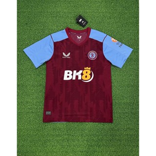 Fan Edition 2324 ใหม่ Aston Villa เสื้อยืดแขนสั้น พิมพ์ลายฟุตบอล คุณภาพสูง ไซซ์ S-4XL