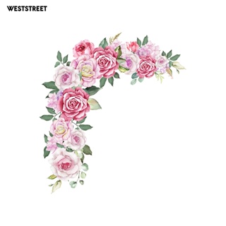 Weststreet สติกเกอร์ติดผนัง ลายดอกไม้ธรรมชาติ ลอกออกได้ หลากสี สําหรับห้องนอน ห้องนั่งเล่น ชุดละ 2 ชิ้น