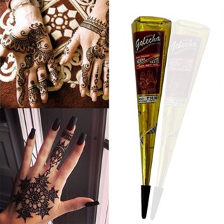 ProfessionalGrade กันน้ำ Henna Cones สำหรับ DIY Body Art Vibrant LongLasting Tattoo Ink แม่นยำยอดนิยม tattoo กันน้ำถาวร body art ที่สลับซับซ้อนการออกแบบรอยสัก puueqg