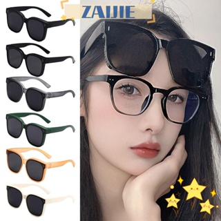 Zaijie24 แว่นตากันแดด เลนส์โพลาไรซ์ UV400 กรอบสี่เหลี่ยม Y2K โอเวอร์ไซซ์ ใส่ได้ทั้งผู้หญิง และผู้ชาย