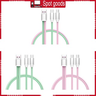 Xi สายชาร์จ USB C Micro USB ซิลิโคนเหลว สําหรับชาร์จอุปกรณ์หลายชิ้น