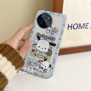 ขายดี เคสโทรศัพท์มือถือ TPU นิ่ม ปิดด้านหลัง ลายการ์ตูนสุนัขน่ารัก สีชมพู ฟ้า สําหรับ Realme11X 11 NFC 4G Realme11 Pro+ Pro 5G Realme C51 2023