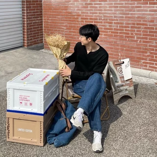 เสื้อยืดแขนยาว คอวี ทรงหลวม สีพื้น เข้ากับทุกการแต่งกาย แฟชั่นฤดูใบไม้ผลิ และฤดูร้อน สไตล์เกาหลี สําหรับผู้ชาย