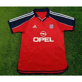 เสื้อกีฬาแขนสั้น ลายทีมชาติฟุตบอล Bayern 00-01 ชุดเหย้า คุณภาพสูง สไตล์วินเทจ