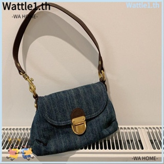 Wttle กระเป๋าสะพายไหล่ กระเป๋าถือ สีตัดกัน แฟชั่นสําหรับสตรี