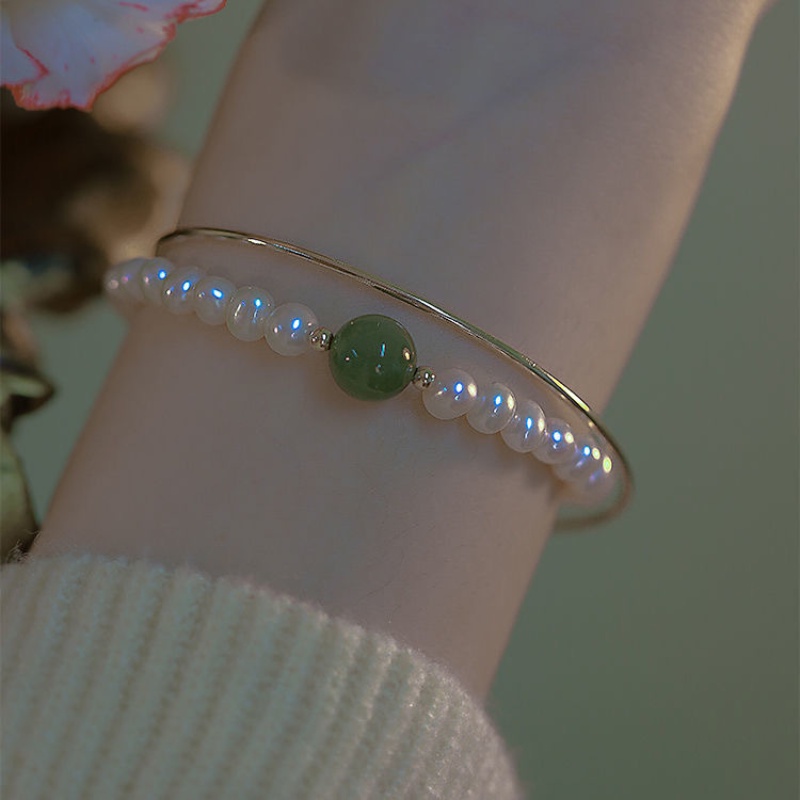 สร้อยข้อมือ ประดับลูกปัดไข่มุก เข้ากับทุกการแต่งกาย สไตล์จีน แฟชั่นฮั่นฝู สําหรับผู้หญิง
