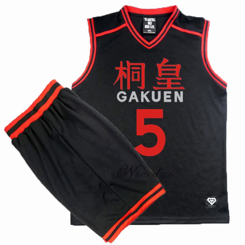 3D Anime Kuroko no Basket Basuke Cosplay GAKUEN School Uniform Aomine Daiki Basketball Jersey Sportswear T Shirt Shorts