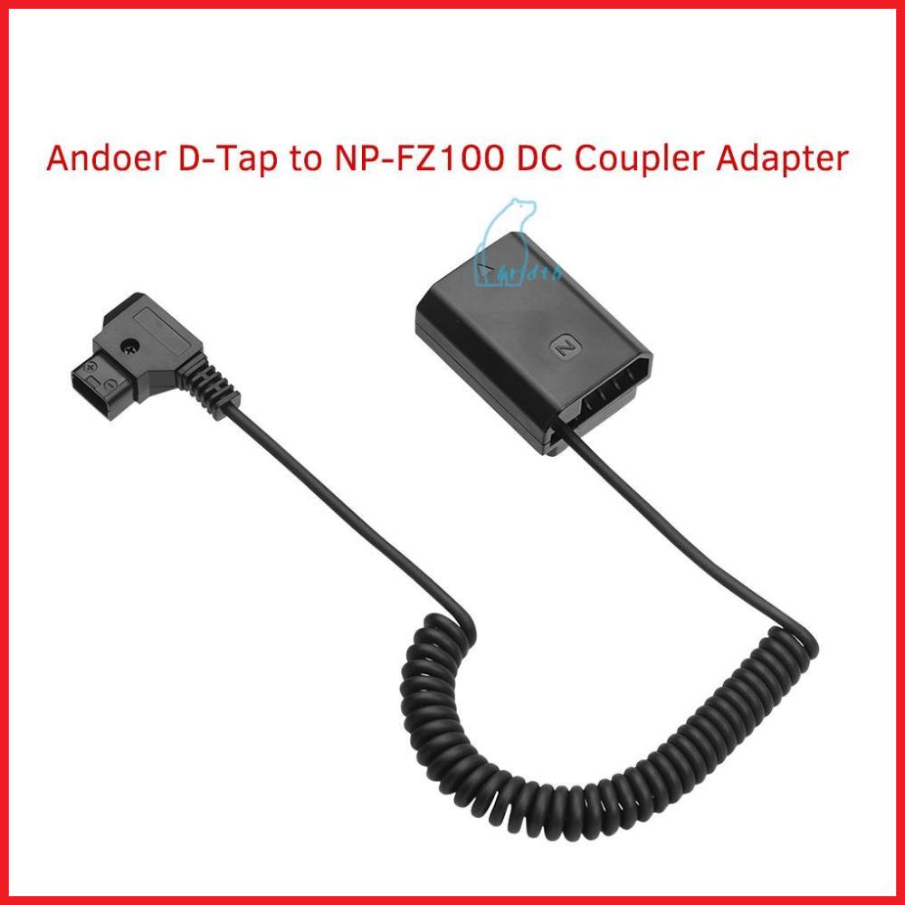 Andoer D-Tap to NP-FZ100 DC Coupler Adapter - Fully Decoded Dummy Battery for  A7III A7RM4 A7SM3 Cam