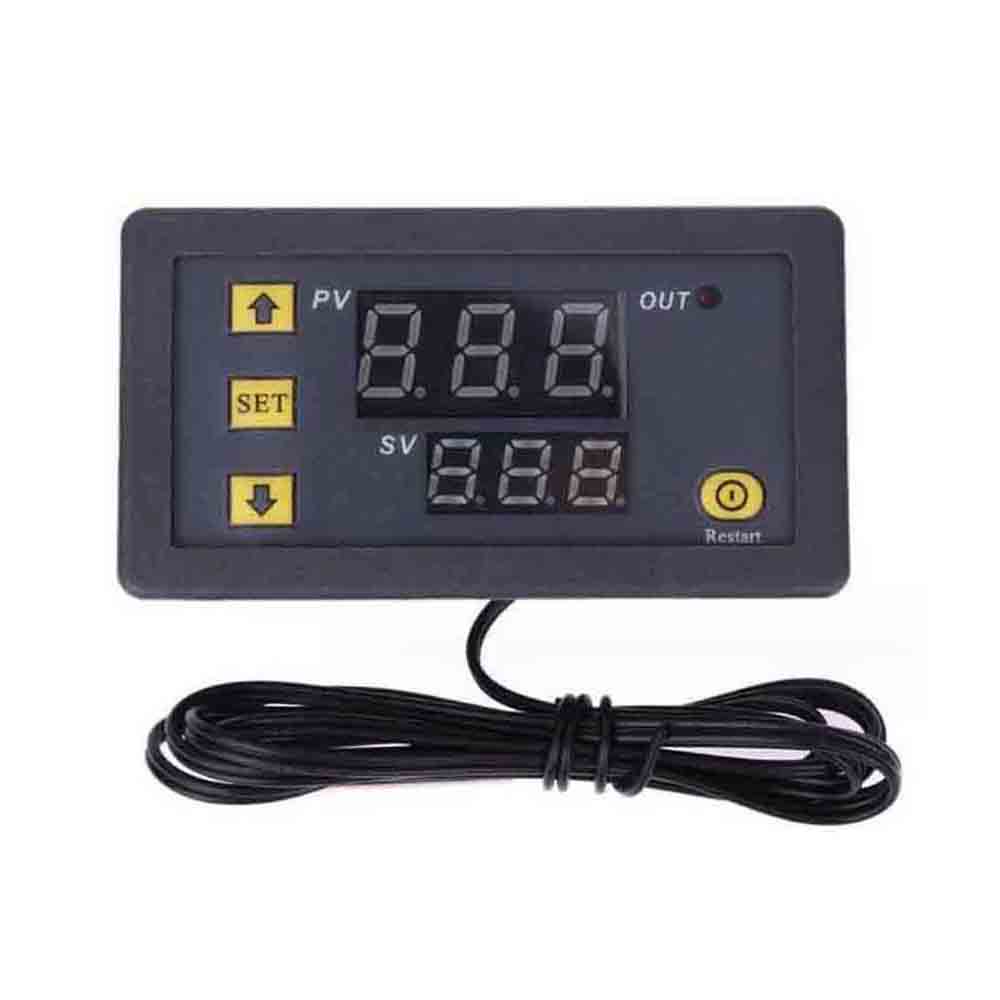 เทอร์โมสตัทควบคุมอุณหภูมิดิจิทัล LCD W3230 DC 12V 24V 20A AC 110V-220V 10A