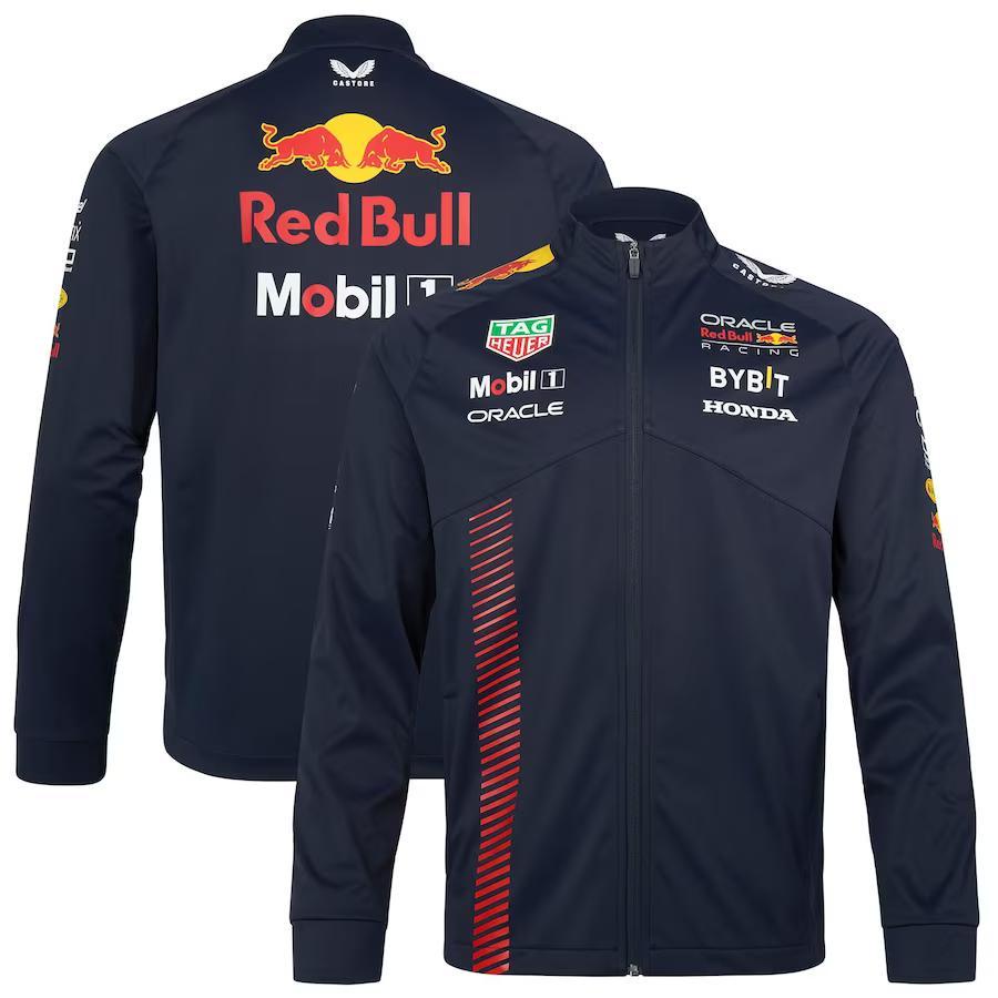 ฤดูใบไม้ผลิฤดูใบไม้ร่วงฤดูหนาวเสื้อผ้าเสื้อแจ็คเก็ต Soft Shell Jacket Red Bull F1 Racing ชุดรถหัวรถจ