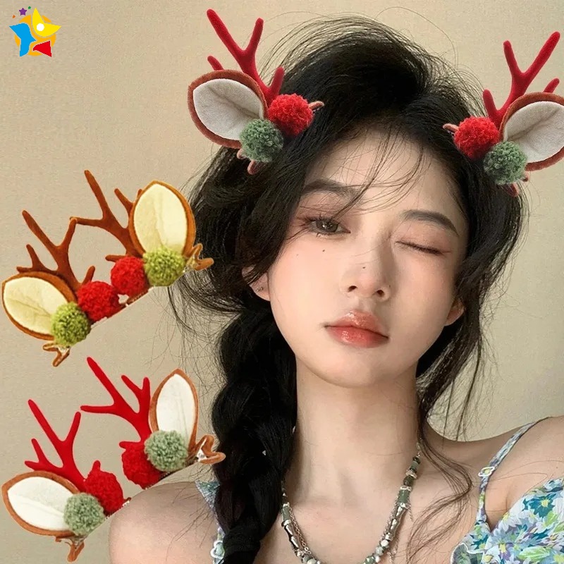 กิ๊บติดผม ลายการ์ตูนกวางน่ารัก เหมาะกับของขวัญคริสต์มาส และปีใหม่ สําหรับเด็กผู้หญิง จํานวน 1 คู่